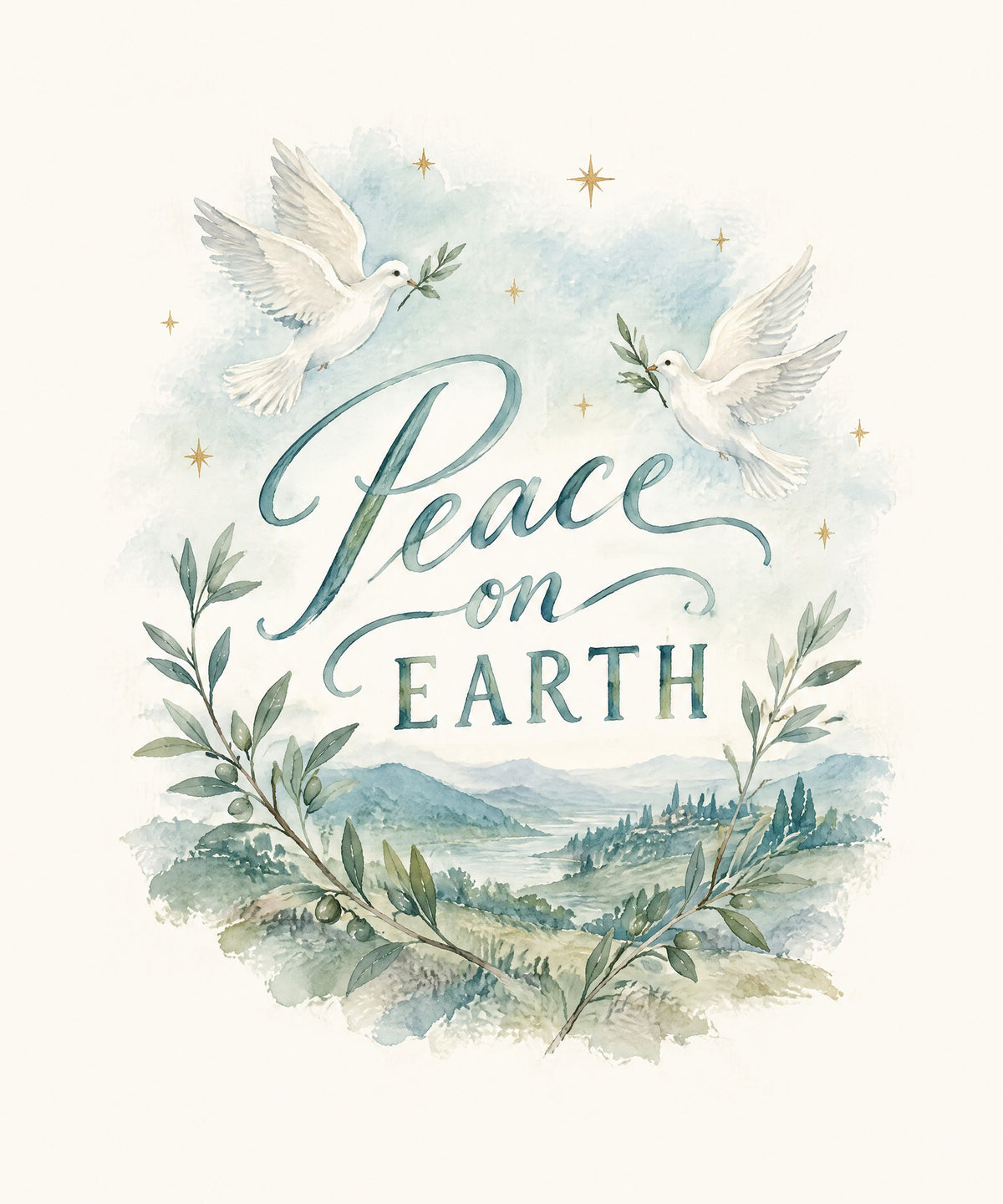 Peace on Earth blanket, full design