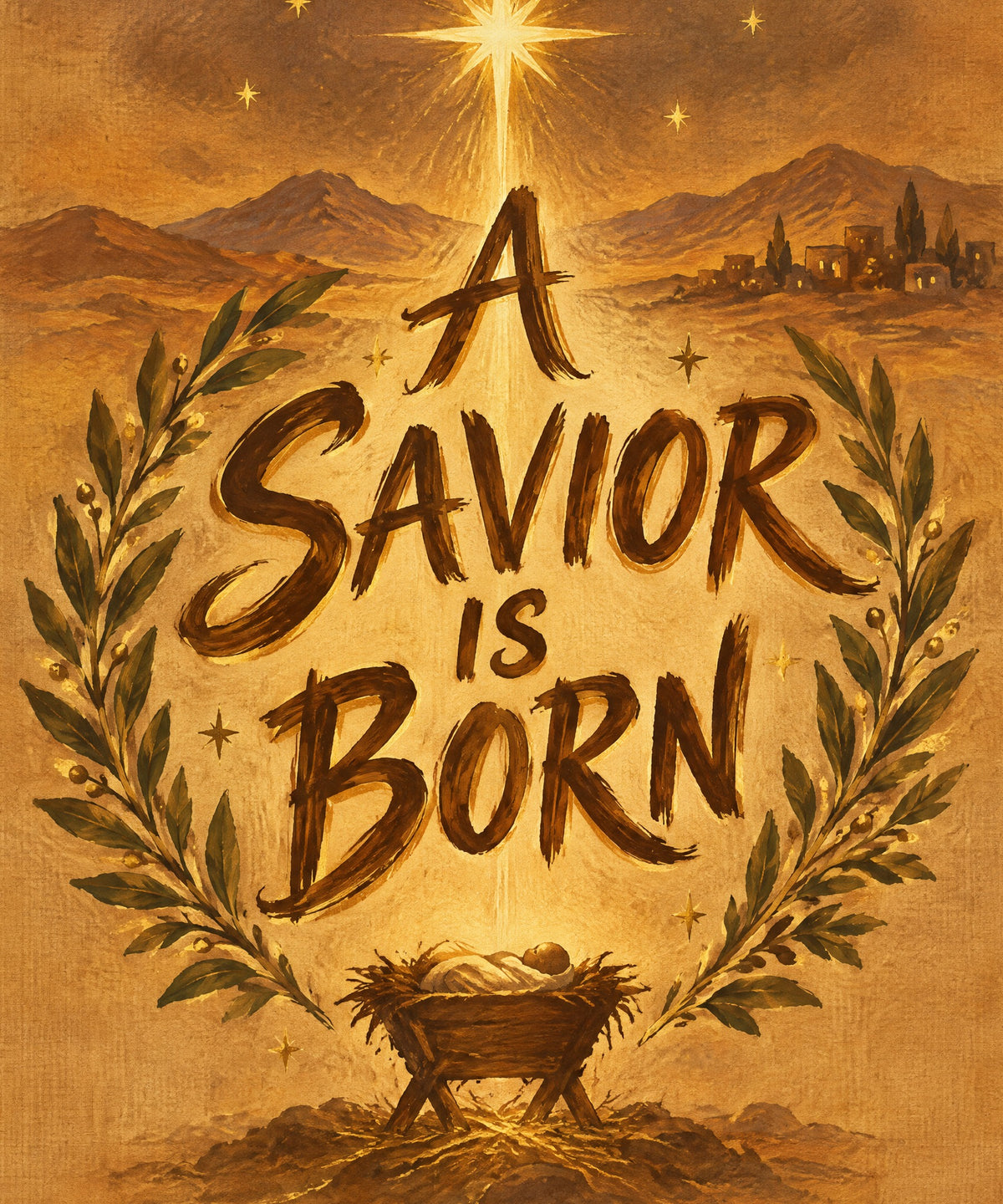 A Savior Is Born blanket, full design