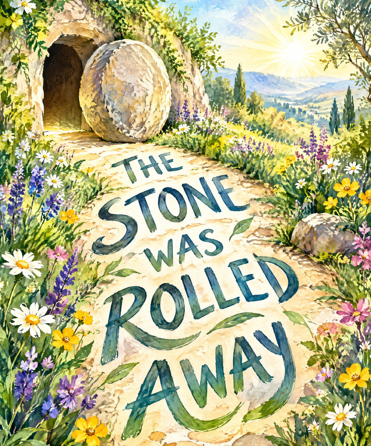 The Stone Was Rolled Away blanket, full design