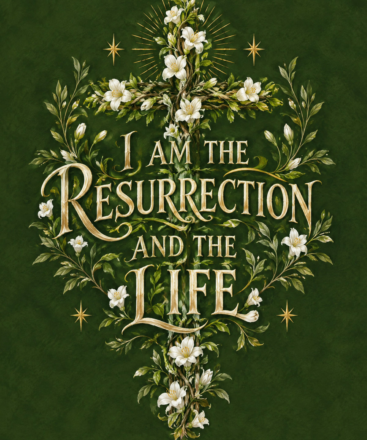 I Am the Resurrection and the Life blanket, full design