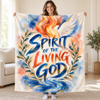 Spirit of the Living God blanket, held open