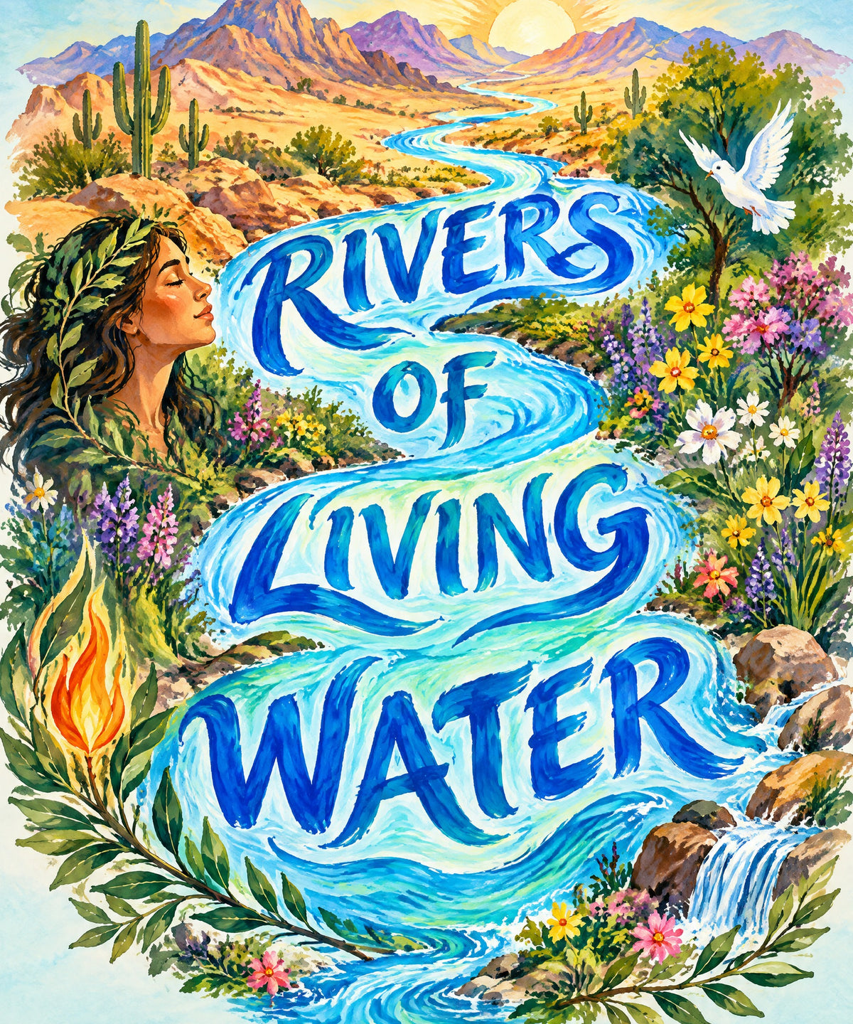 Rivers of Living Water blanket, full design