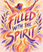 Filled with the Spirit blanket, full design