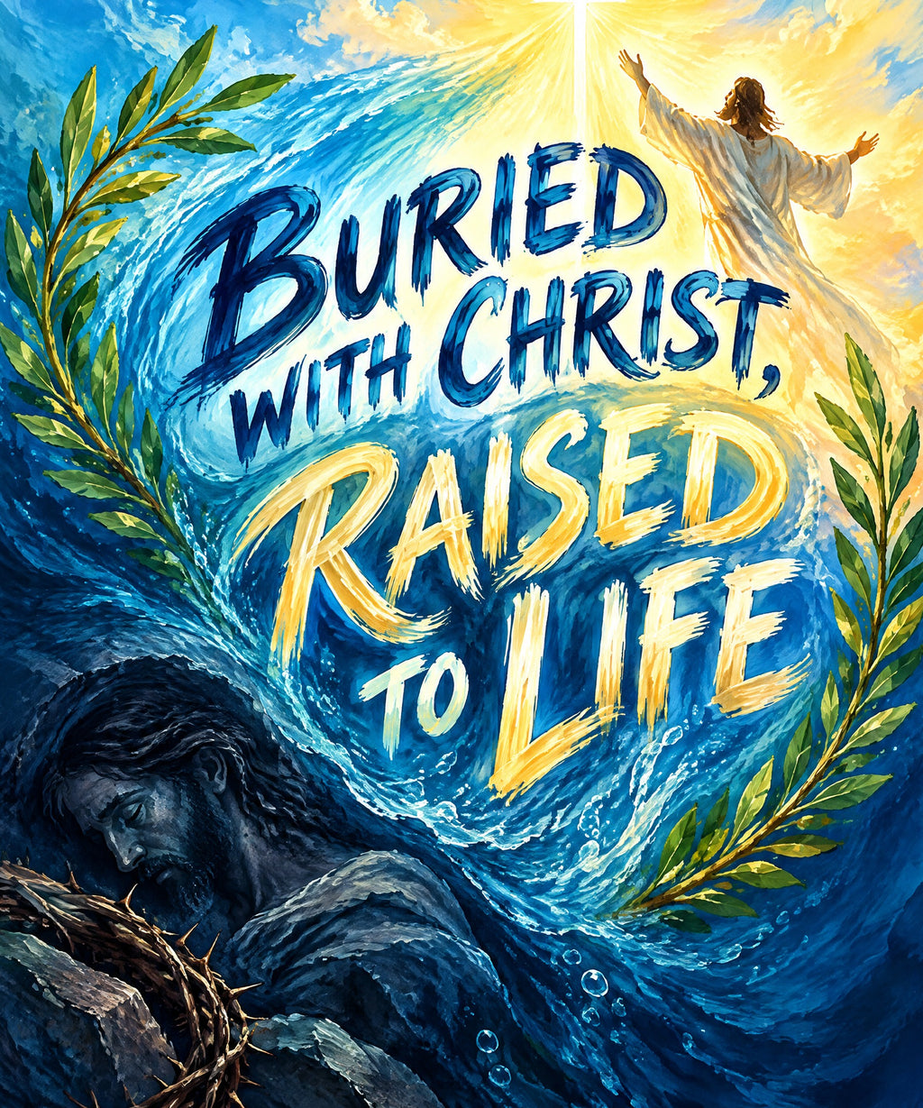 Buried with Christ, Raised to Life blanket, full design