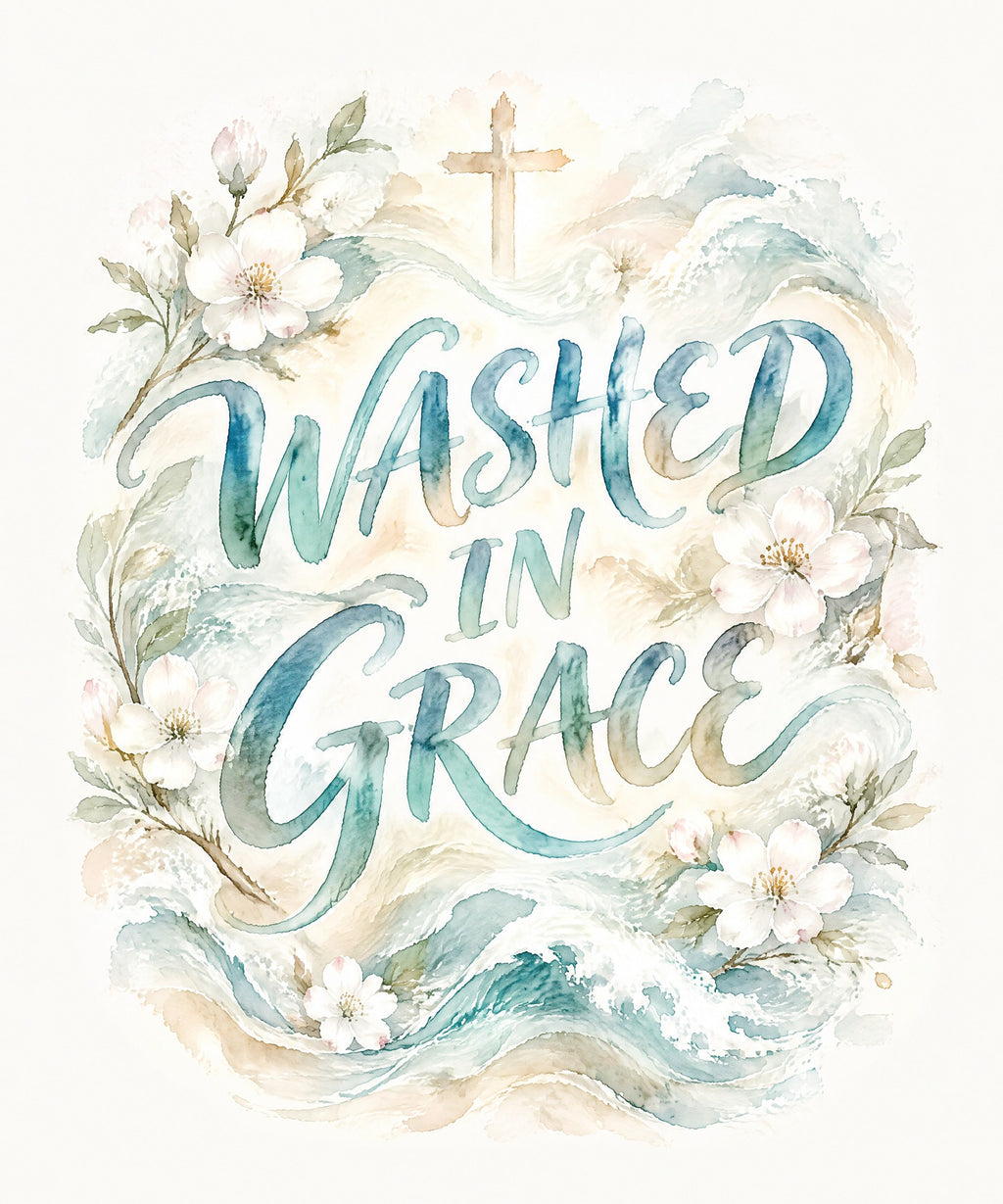 Washed in Grace blanket, full design