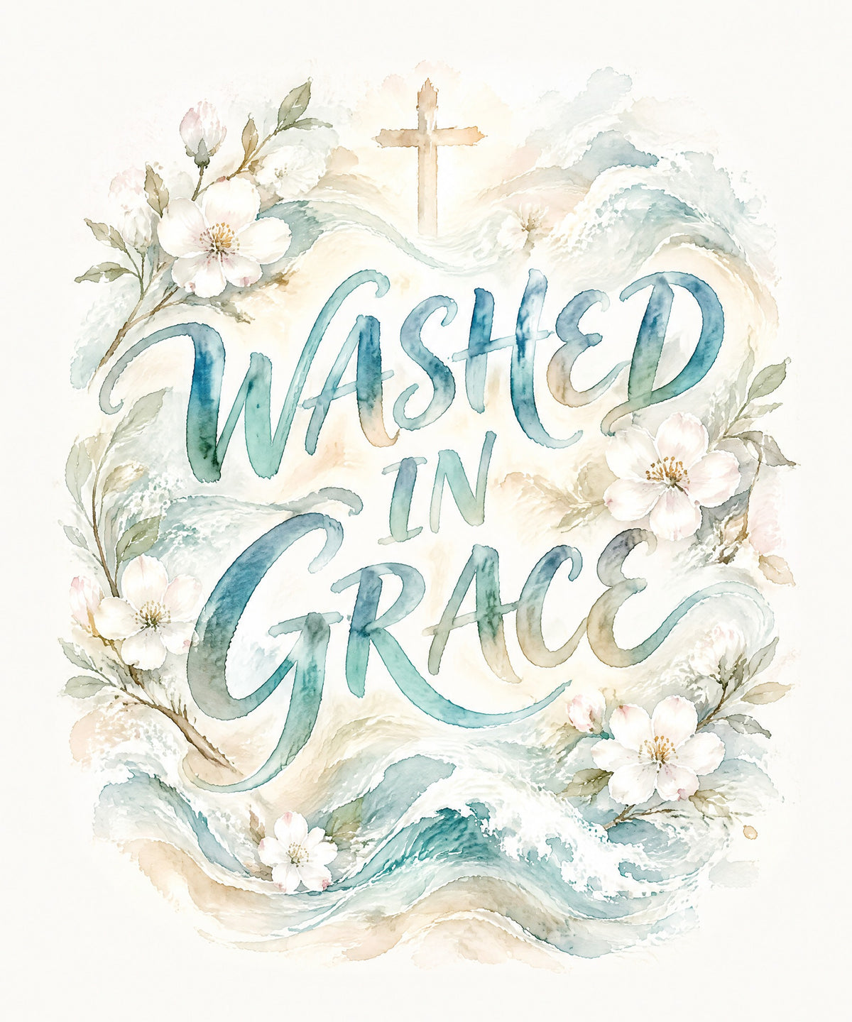 Washed in Grace blanket, full design