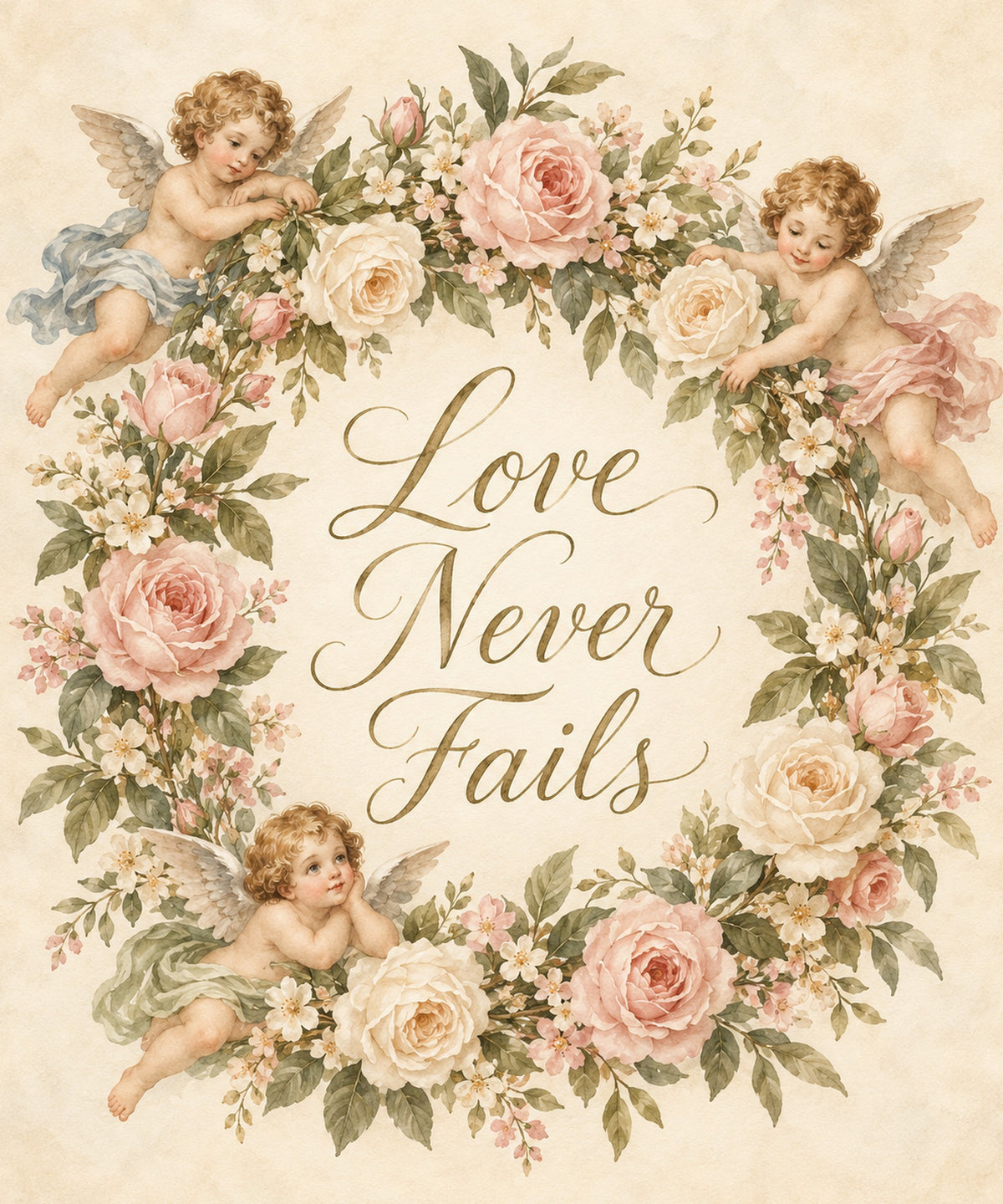 Love Never Fails blanket, full design