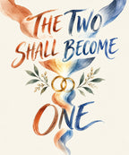The Two Shall Become One blanket, full design