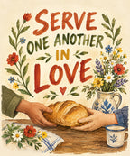 Serve One Another in Love blanket, full design