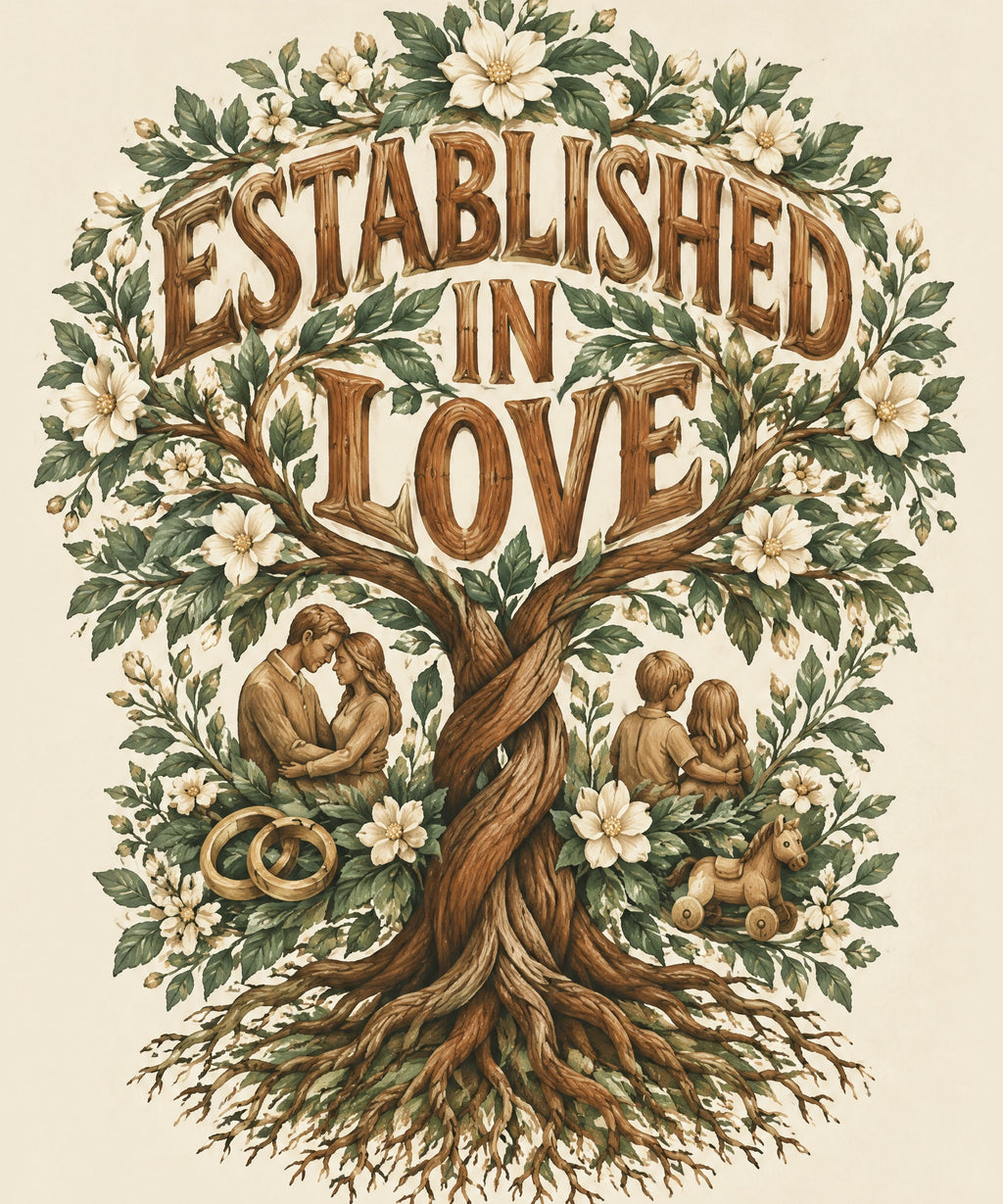 Established in Love blanket, full design