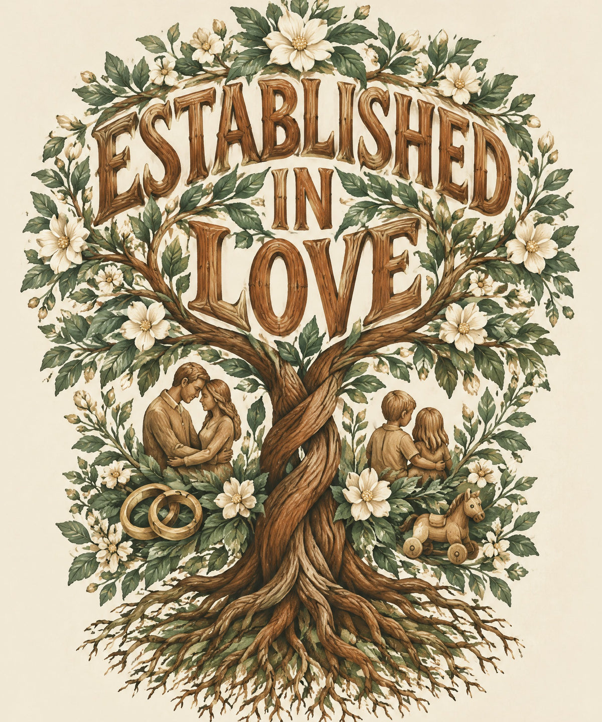 Established in Love blanket, full design