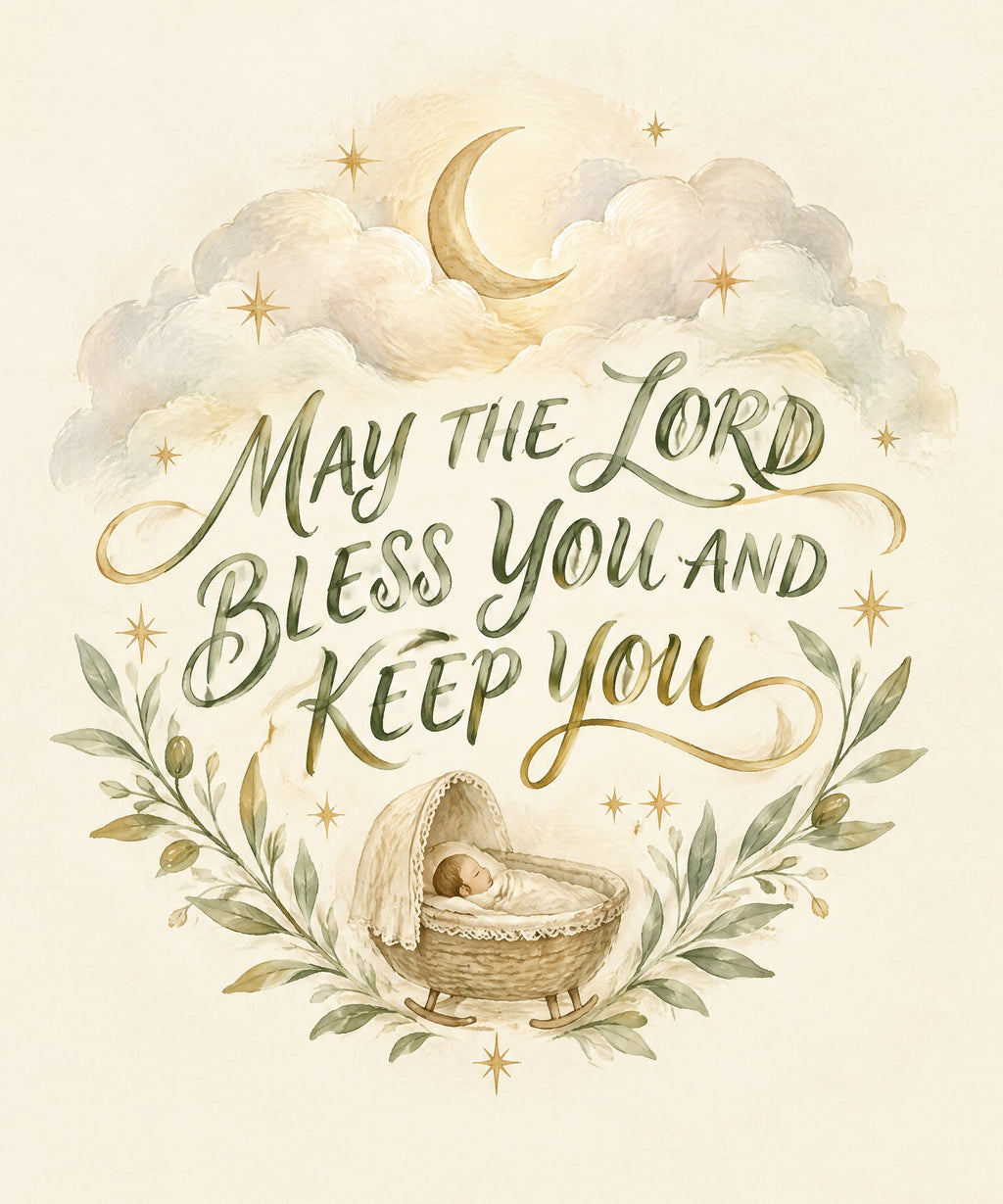 May the Lord Bless You and Keep You blanket, full design