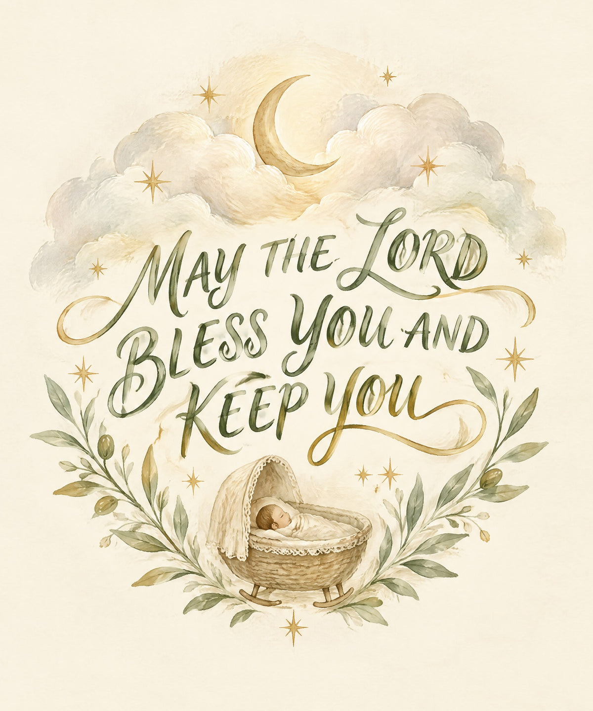 May the Lord Bless You and Keep You blanket, full design