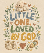 Little One, Loved by God blanket, full design