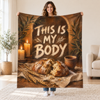 This Is My Body blanket, held open