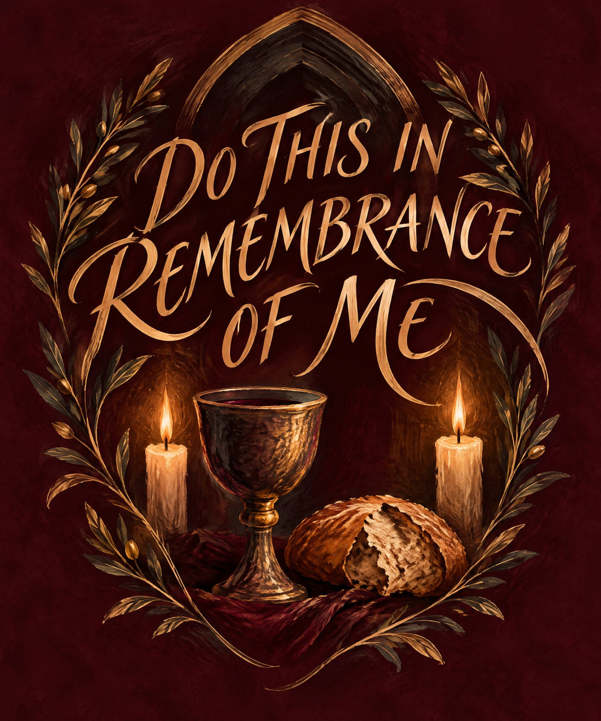Do This in Remembrance of Me blanket, full design
