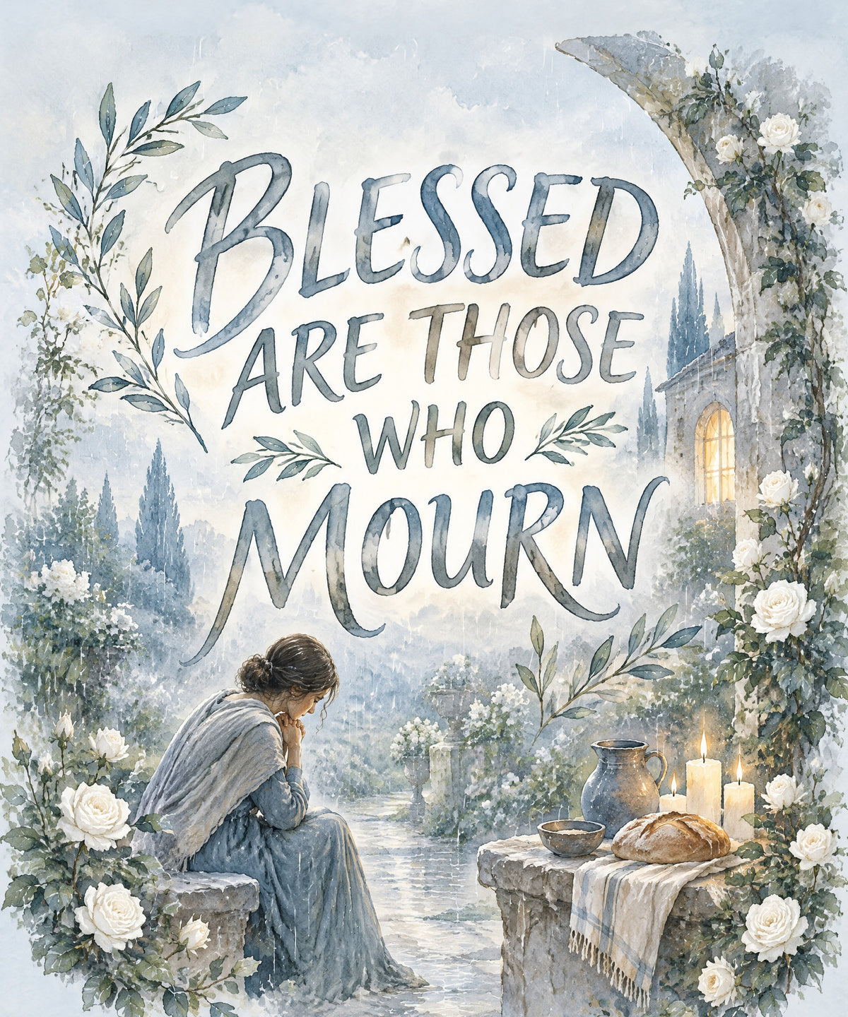 Blessed Are Those Who Mourn blanket, full design