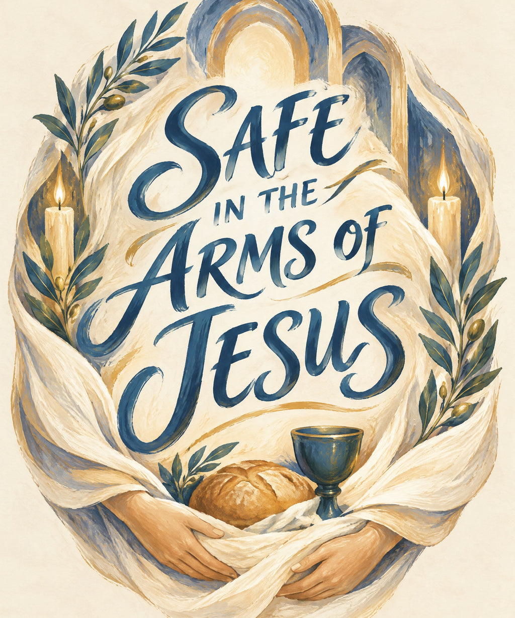 Safe in the Arms of Jesus blanket, full design