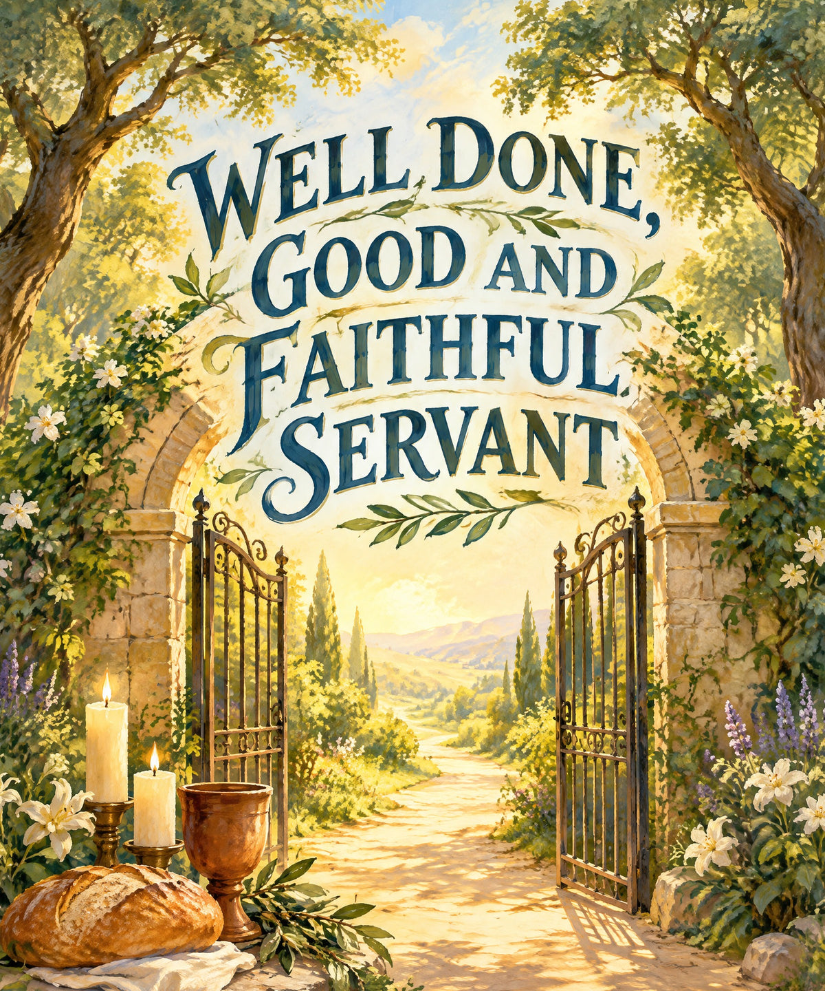 Well Done, Good and Faithful Servant blanket, full design