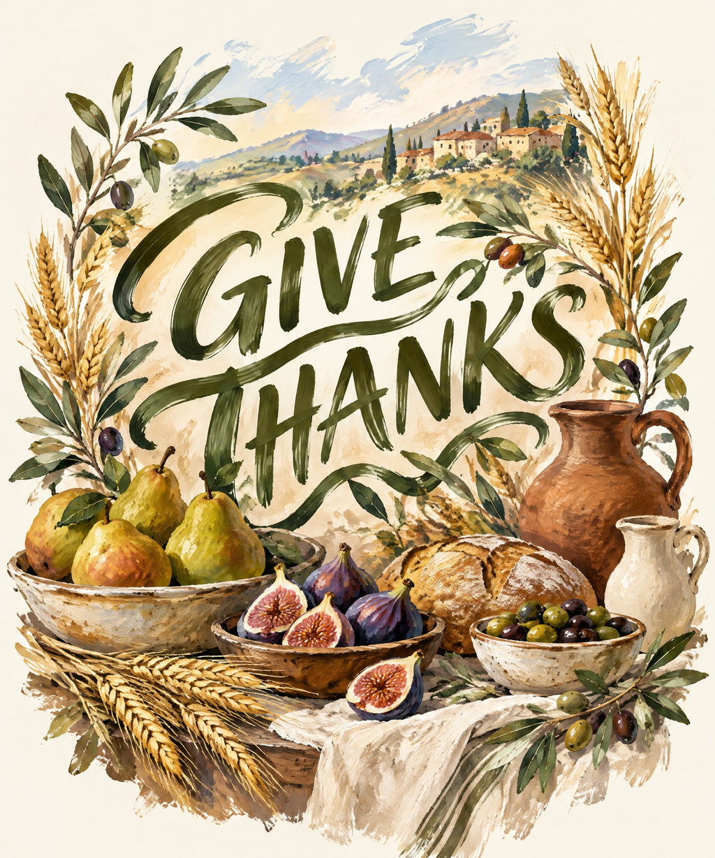Give Thanks blanket, full design