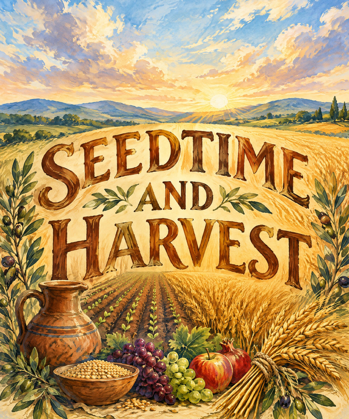 Seedtime and Harvest blanket, full design