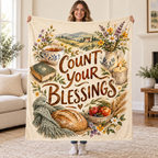 Count Your Blessings blanket, held open