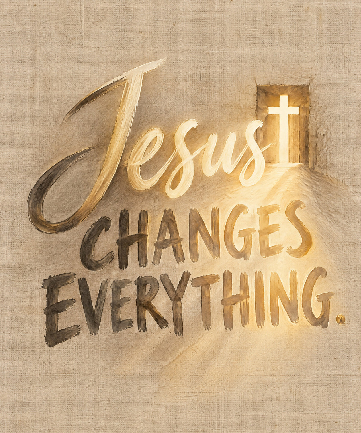 Jesus Changes Everything blanket, full design