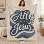 All for Jesus blanket, held open