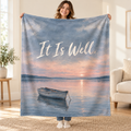 It Is Well blanket, held open