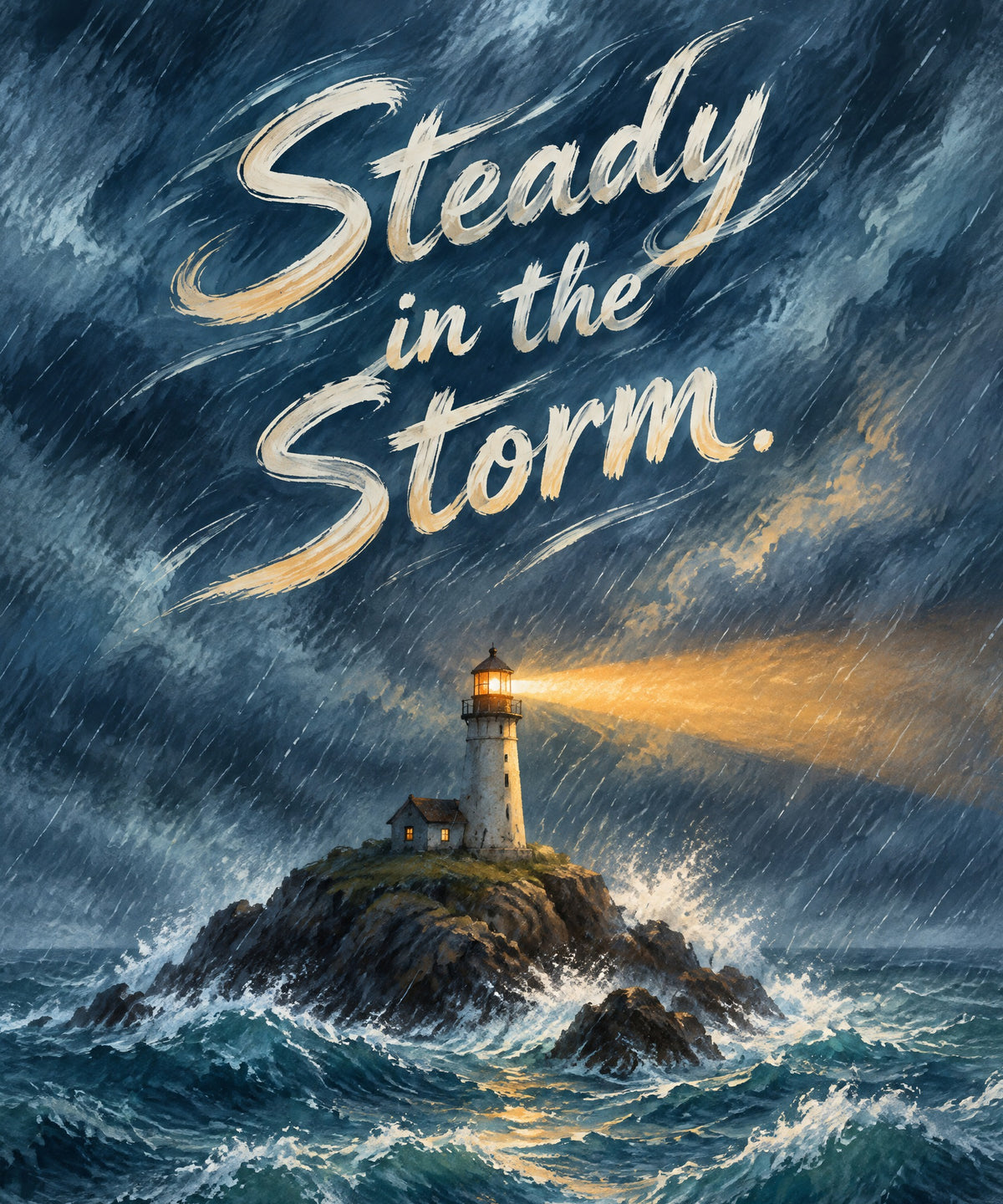 Steady in the Storm blanket, full design