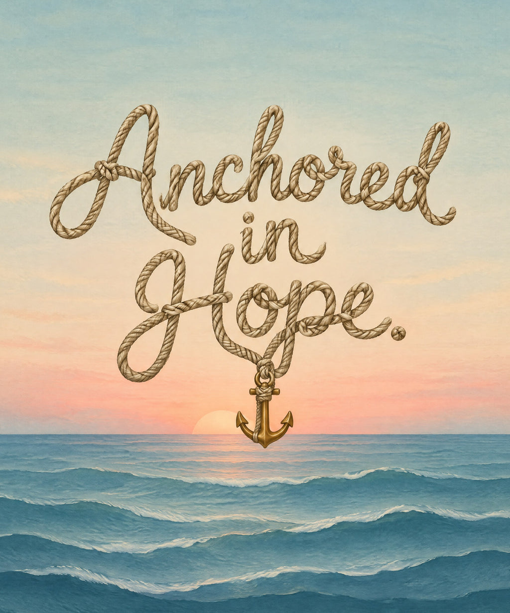 Anchored in Hope blanket, full design