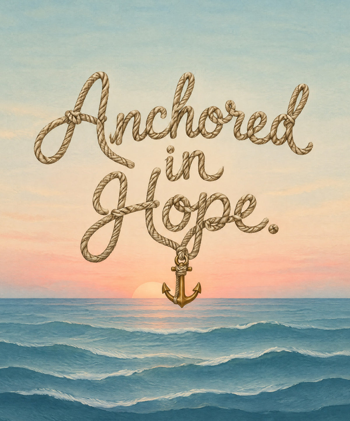 Anchored in Hope blanket, full design