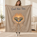 God Has This blanket, held open