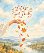 Let Go and Trust blanket, full design