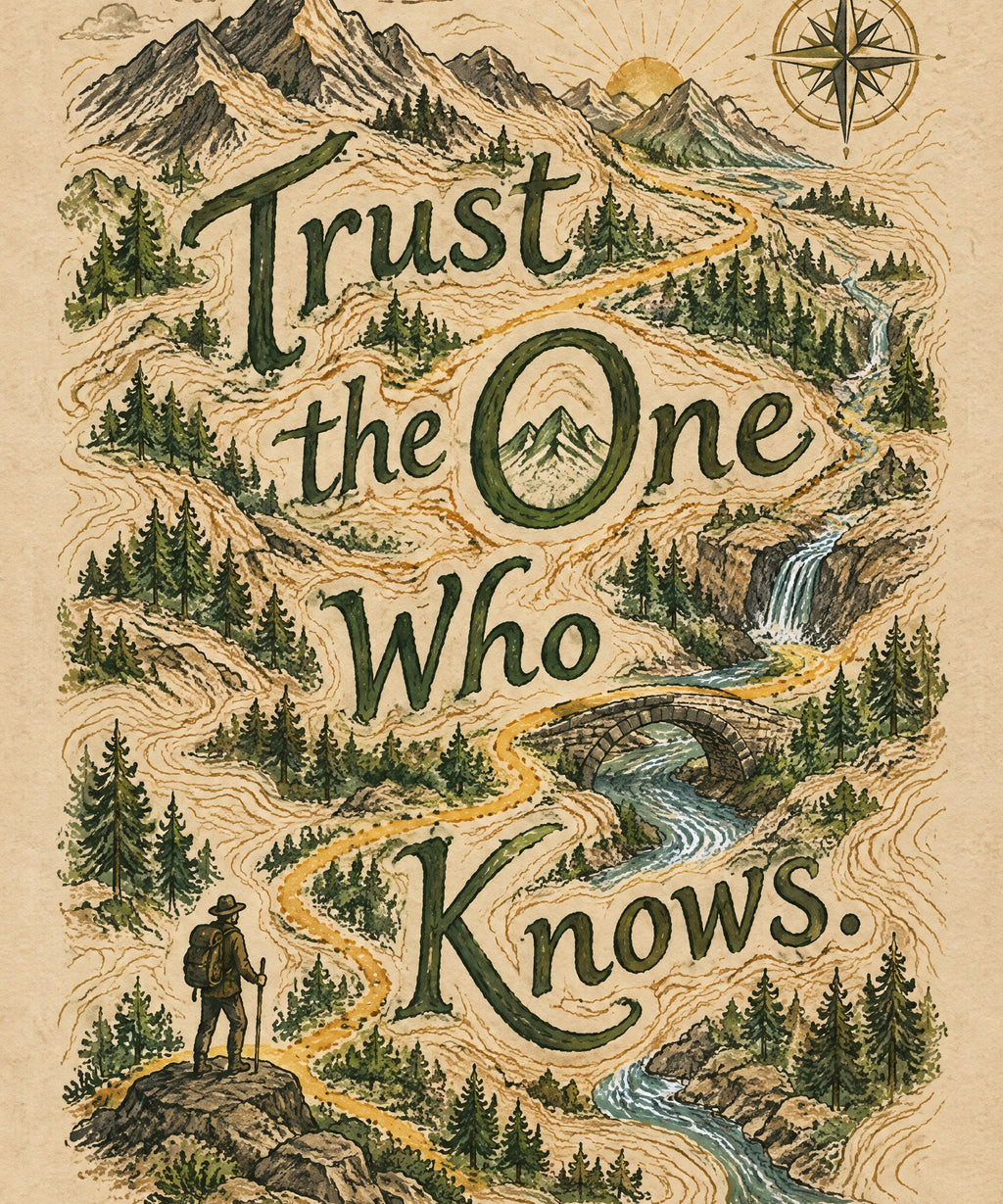 Trust the One Who Knows blanket, full design