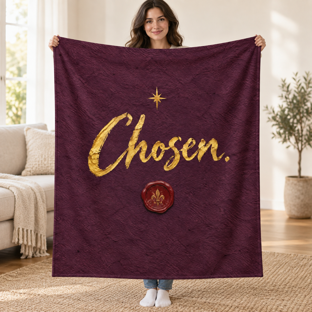 Chosen blanket, held open