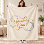 Unending Grace blanket, held open