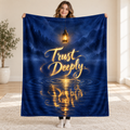 Trust Deeply blanket, held open