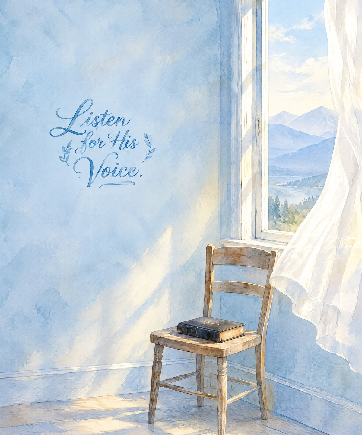 Listen for His Voice blanket, full design