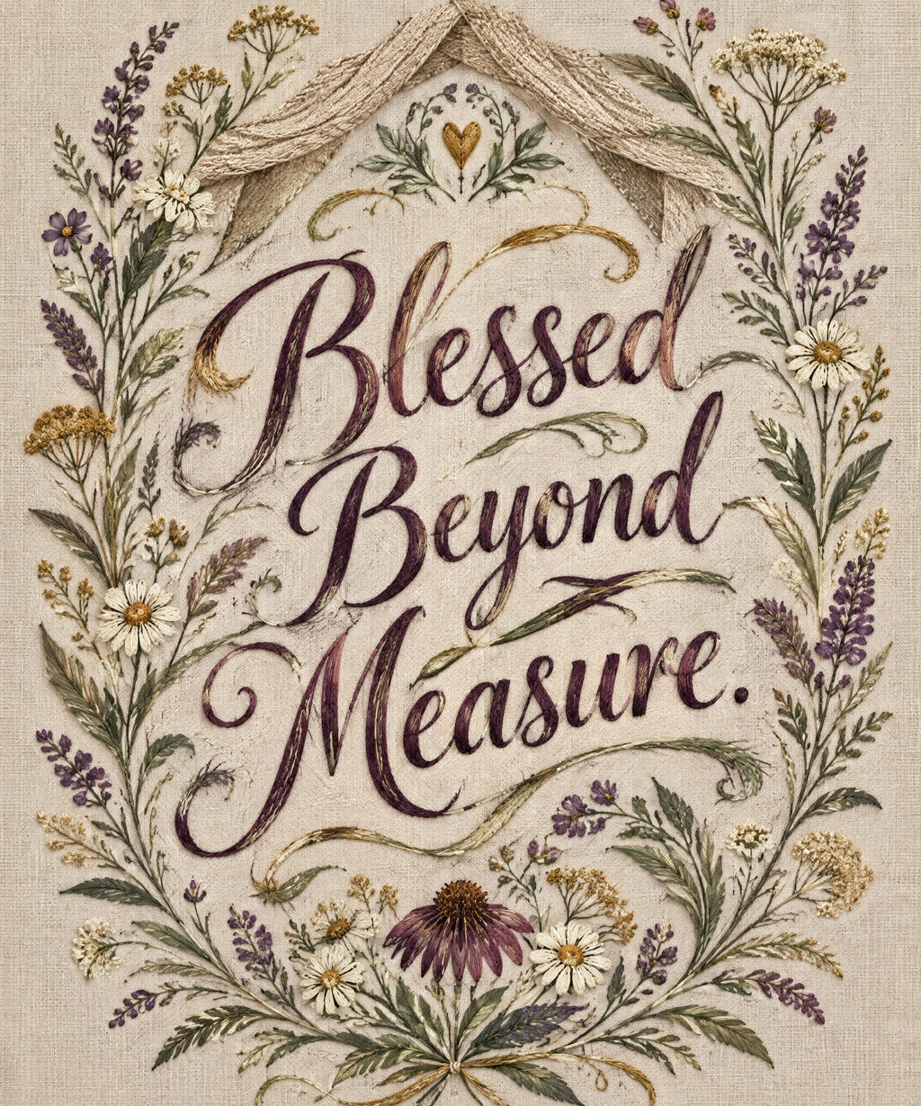 Blessed Beyond Measure blanket, full design