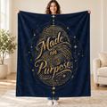 Made on Purpose blanket, held open