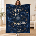 Here for a Reason blanket, held open
