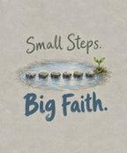 Small Steps. Big Faith blanket, full design