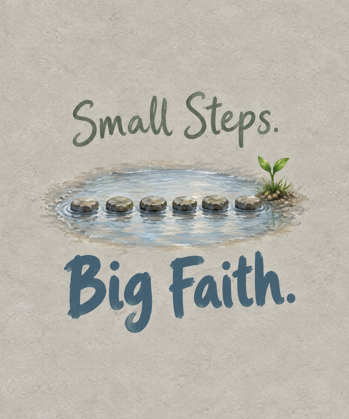 Small Steps. Big Faith blanket, full design