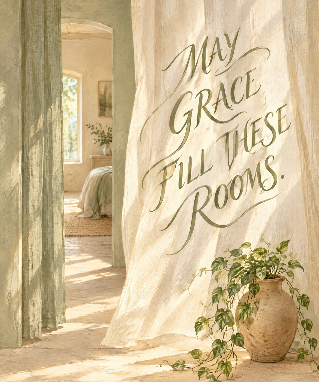 May Grace Fill These Rooms. blanket, full design