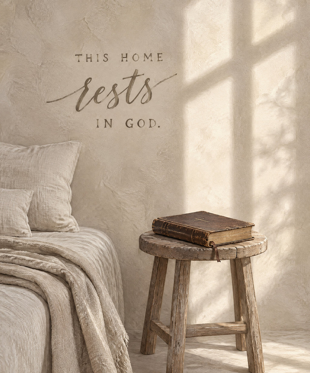 This Home Rests in God. blanket, full design