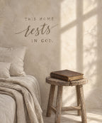 This Home Rests in God. blanket, full design