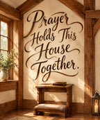 Prayer Holds This House Together. blanket, full design