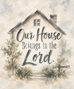 Our House Belongs to the Lord. blanket, full design