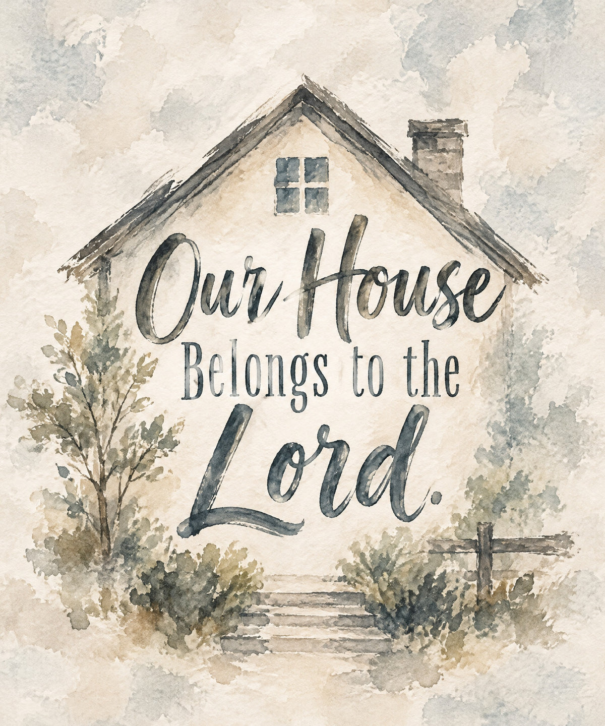 Our House Belongs to the Lord. blanket, full design